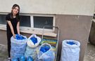 Ecenur depremzedeler için 500 kilo kapak topladı
