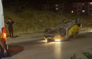 Eskişehir’de ticari taksi ters döndü: 2 yaralı