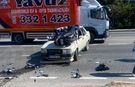 Otomobil ile motosiklet çarpıştı, 3 kişi yaralandı