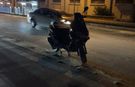 Alkollü motosiklet sürücüsü kaza yaptı