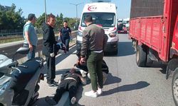 Yeni aldığı motosikletle kaza yaptı
