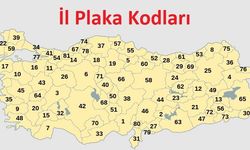 Şehirlerin plaka kodları 81 il tam liste!