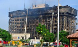 Mısır'da polis merkezinde yangın çıktı