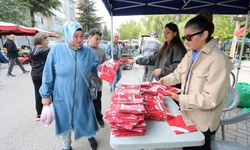 Eskişehir'de vatandaşlara Türk Bayrağı dağıtıldı