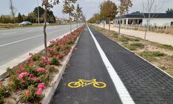 Eskişehir'deki bulvara bisiklet yolu