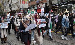 Eskişehir'de yabancı öğrencilerden Filistin'e destek yürüyüşü