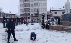 Eskişehir'deki ilçede kar sevinci