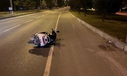 Köpeğe çarpan motosiklet sürücüsü yaralandı!