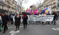 Fransa’da Ukrayna'ya destek gösterisi!
