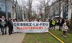 Brüksel'de Gazze'ye destek protestosu!