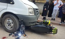 Ehliyetsiz motosiklet sürücüsü polisten kaçarken kaza yaptı!
