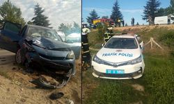 Isparta'da feci kaza: Asker, polis aracına çarptı!