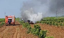 Adana’da traktör yandı