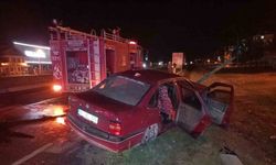 Tır ile otomobilin çarpıştığı kazada 2 kişi yaralandı