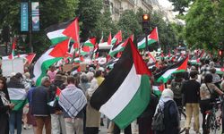 Paris'te Filistin'e destek İsrail’e tepki!