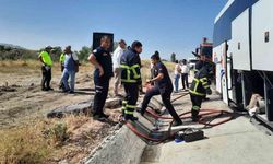 Amasya’da yolcu otobüsünde korkutan yangın