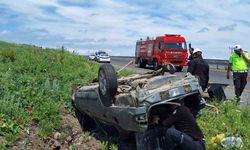 Kars’ta trafik kazası 1’i ağır 2 yaralı