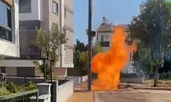 Eskişehir'de doğalgaz hattında yangın paniği!
