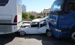 Eskişehir Ankara yolunda zincirleme kaza! 2 yaralı