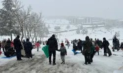 Devam eden kar yağışı eğlenceye döndü