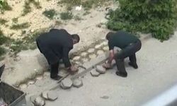 Eskişehir'de kaldırım taşlarını söktü bakın sonra ne oldu?