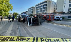 Polis aracı takla attı! 4 kişi yaralandı...