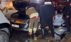 Maskeli bir kişi otomobili kundakladı
