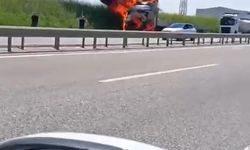 Tır alev topuna döndü!