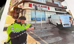 Eskişehir'de korkutan kaza: Araç eczane duvarına çarptı