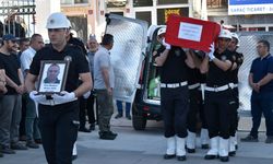 Hayatını kaybeden polis memuru Eskişehir'e yolcu edildi