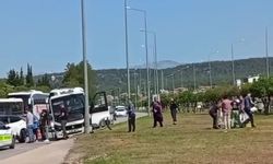 Freni patlayan halk minibüsü panik yarattı!