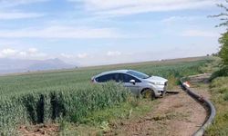 Otomobil tarlaya devrildi: 1 yaralı