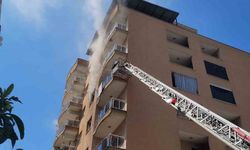 Yedi katlı binada yangın paniği, apartman tahliye edildi