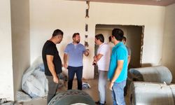 Eskişehir'de yapımı süren kız öğrenci yurdunda saha incelemesi yaptılar....