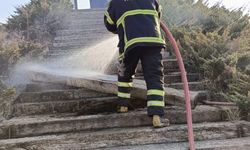 Bilecik'in sembolü Kayı Anıtı'nda yangın....