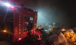 Çöp toplama merkezinde yangın!