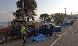 Otomobil park halindeki traktöre çarptı: 1 ölü