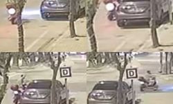 Park halindeki araca saldırdı polisi görünce kaçtı