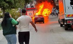 Bir defa kullandığı aracı gözleri önünde yandı