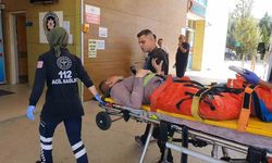 Üzerine sunta düşen işçinin bacakları kırıldı