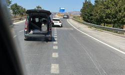 Eskişehir'de trafikte pes dedirten görüntü!