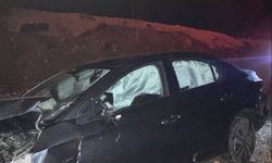 Kontrolden çıkan otomobil şarampole uçtu, 2 yaralı