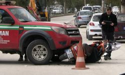 Pikap ile motosiklet çarpıştı: 1 yaralı