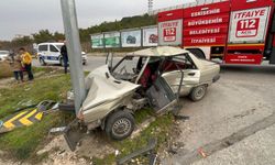 Eskişehir'de feci kaza: Otomobil hurdaya döndü!