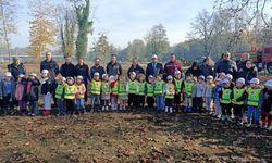 4-6 yaş Kur’an kursu öğrencileri fidan dikti