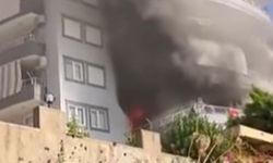 5 katlı binada korkutan yangın