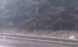 Bolu’nun yükseklerinde kar yağışı başladı