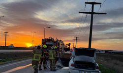 Seyir halindeki araç alev aldı