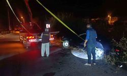 Sulama kanalına uçan araçtan ekipler kurtardı!