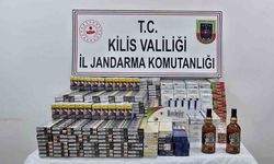 Yol kontrolünde kaçak sigara ve alkol ele geçirildi